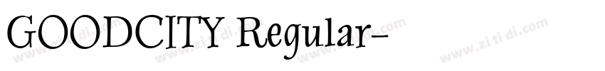 GOODCITY Regular字体转换